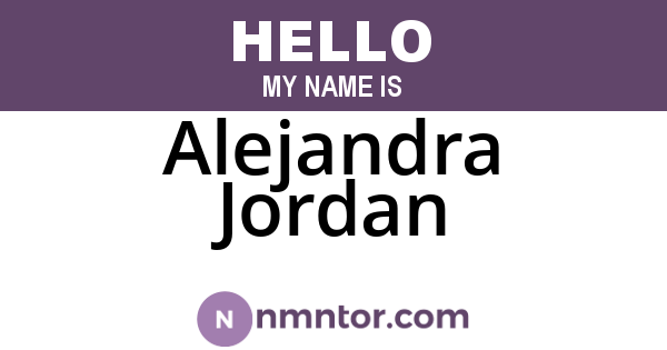 Alejandra Jordan