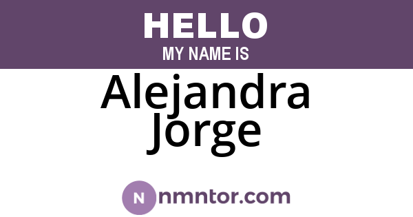 Alejandra Jorge