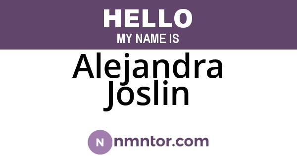 Alejandra Joslin