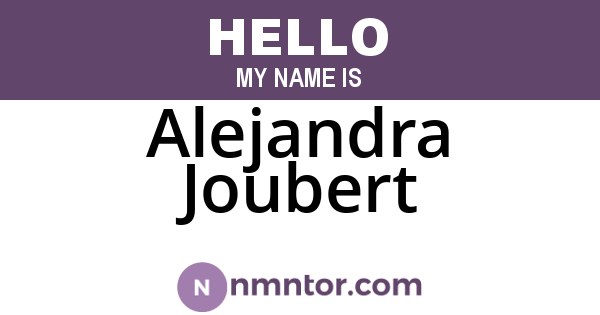 Alejandra Joubert