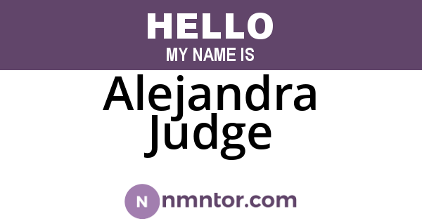 Alejandra Judge