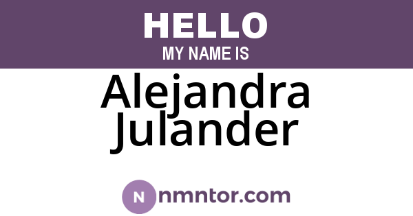 Alejandra Julander