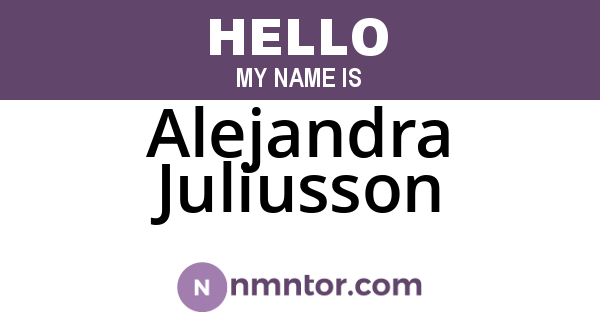 Alejandra Juliusson