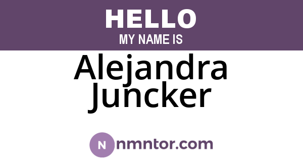 Alejandra Juncker