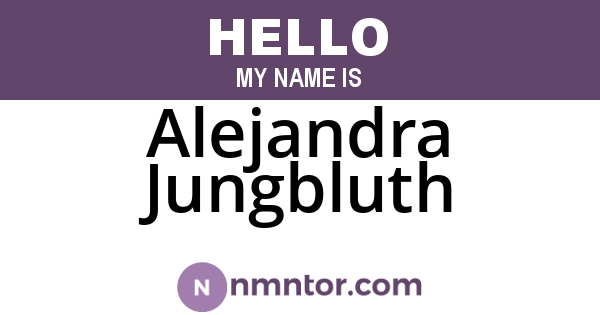Alejandra Jungbluth