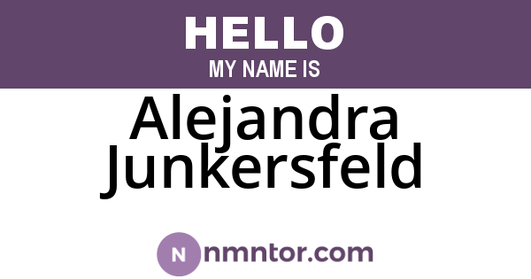 Alejandra Junkersfeld