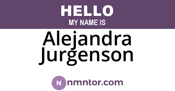 Alejandra Jurgenson
