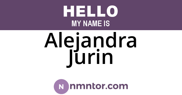 Alejandra Jurin