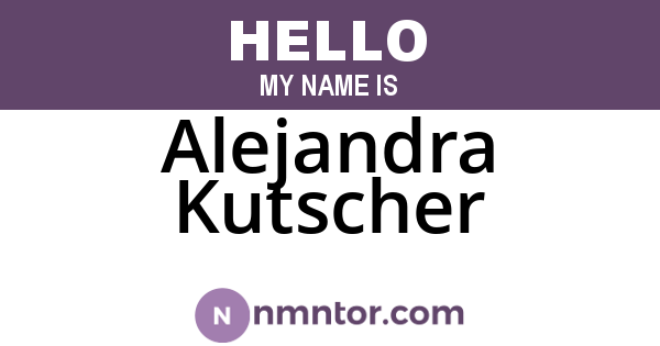 Alejandra Kutscher