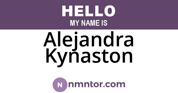 Alejandra Kynaston