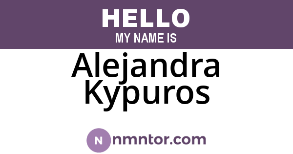 Alejandra Kypuros