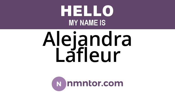 Alejandra Lafleur