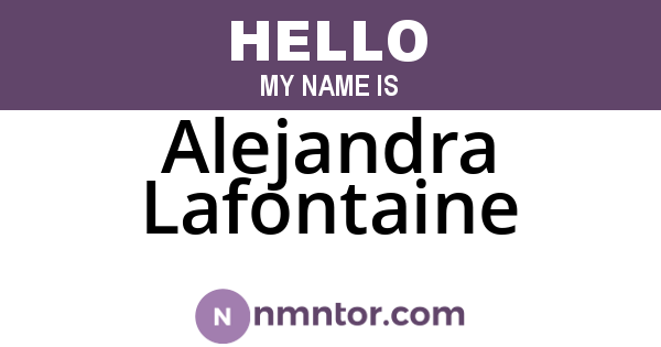 Alejandra Lafontaine