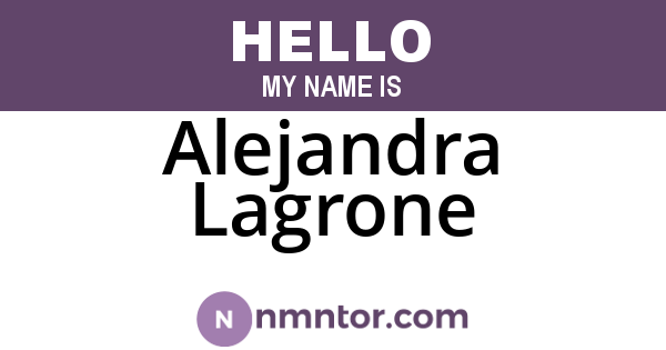 Alejandra Lagrone