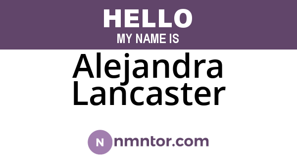 Alejandra Lancaster