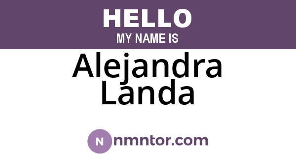 Alejandra Landa