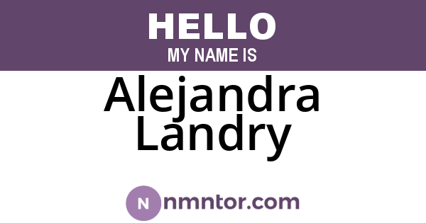Alejandra Landry