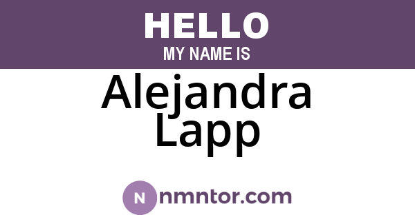Alejandra Lapp