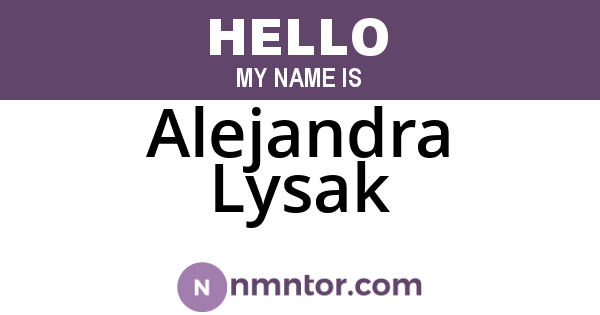 Alejandra Lysak