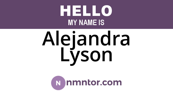 Alejandra Lyson