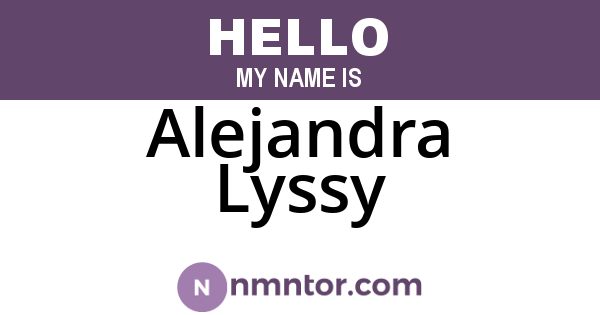 Alejandra Lyssy