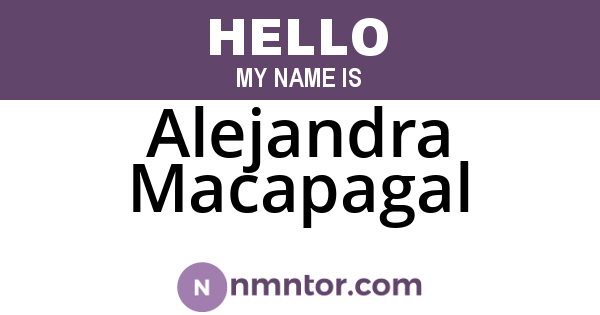 Alejandra Macapagal