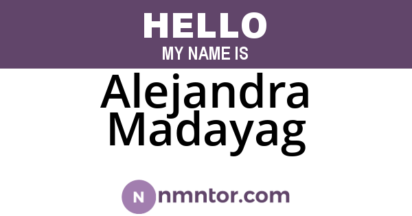 Alejandra Madayag