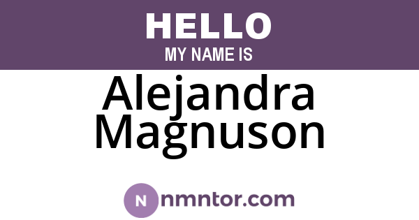 Alejandra Magnuson
