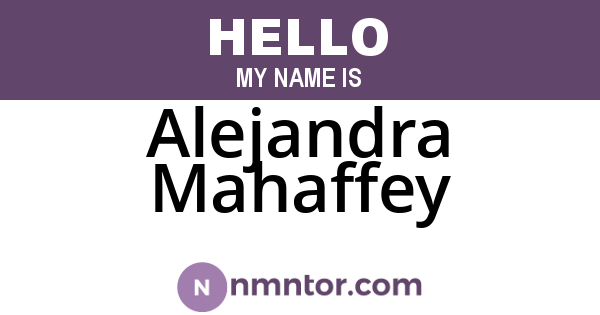 Alejandra Mahaffey