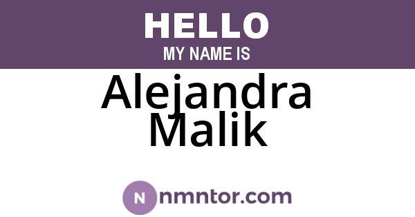 Alejandra Malik