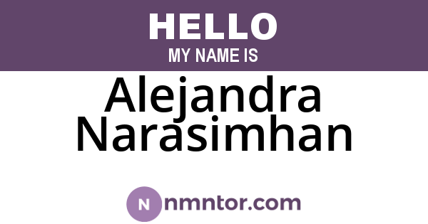 Alejandra Narasimhan