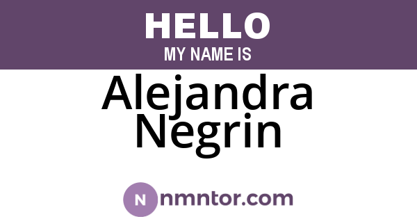 Alejandra Negrin