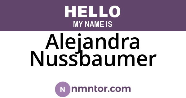 Alejandra Nussbaumer