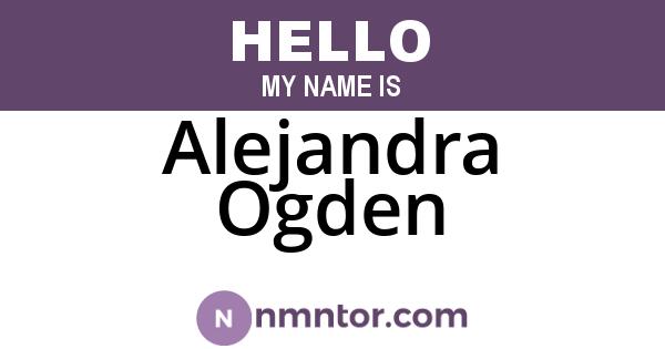 Alejandra Ogden