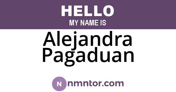 Alejandra Pagaduan