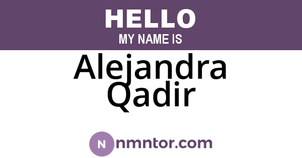 Alejandra Qadir
