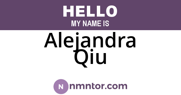Alejandra Qiu