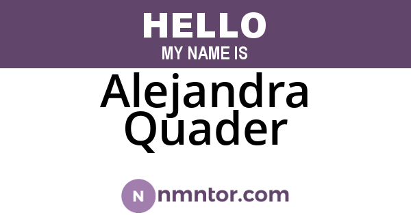 Alejandra Quader