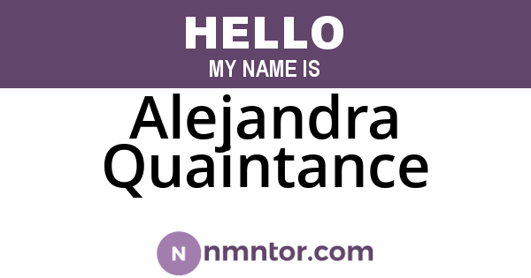 Alejandra Quaintance