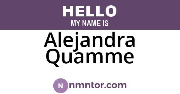 Alejandra Quamme