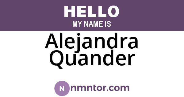 Alejandra Quander