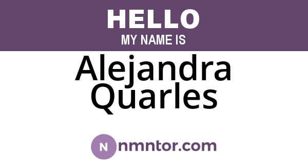 Alejandra Quarles