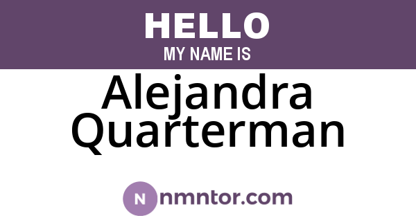 Alejandra Quarterman