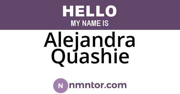 Alejandra Quashie
