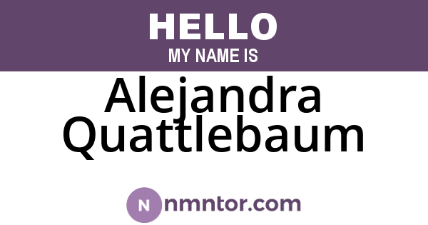 Alejandra Quattlebaum