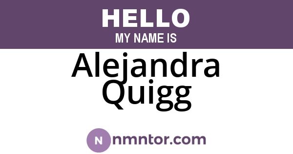 Alejandra Quigg