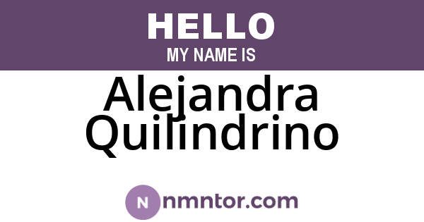 Alejandra Quilindrino