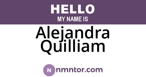 Alejandra Quilliam