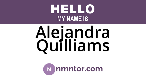 Alejandra Quilliams