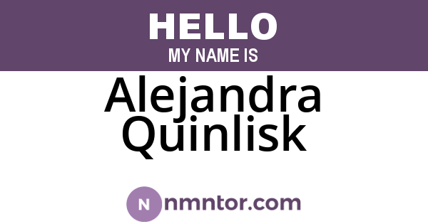 Alejandra Quinlisk